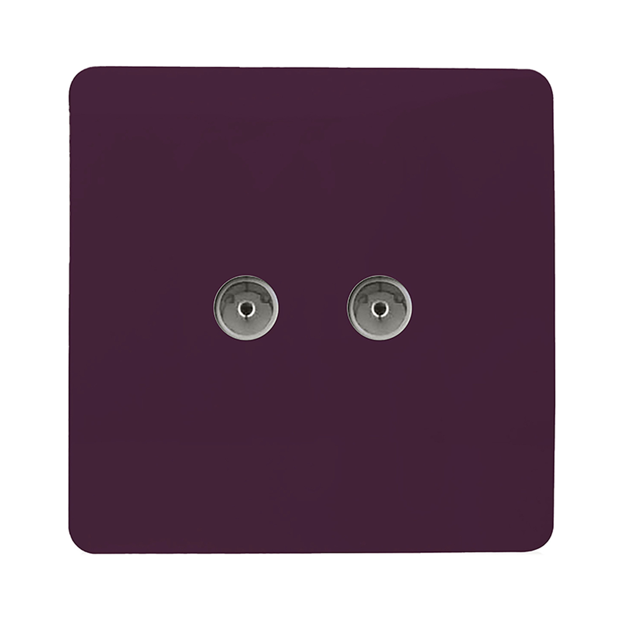 ART-2TVSPL  Twin TV Co-Axial Outlet Plum